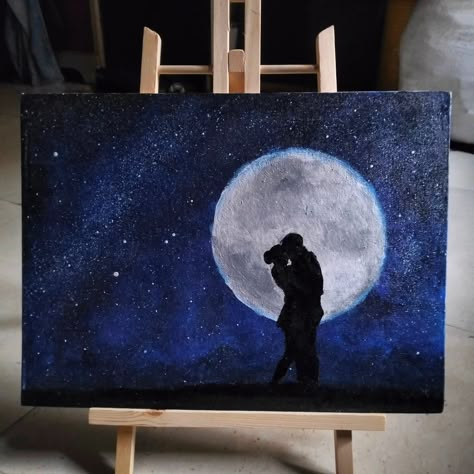 Love is always unexpected... . . #painting #canvas #canvaspainting #paintingforsale #drawingoftheday #artoftheday #art #artist #artistsoninstagram #viral #love #giftideas #orders #painter In Love Canvas Painting, Simple Romantic Painting, Couple Painting Canvas Ideas, Easy Love Canvas Painting, Cute Drawing For Couples, Valentines Painting Ideas For Boyfriend, Engagement Painting Ideas, Painting For Boyfriend Easy, Love Canvas Painting Ideas