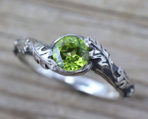 Peridot Leaves Ring, Silver Peridot Leaf Ring, Leaf Ring With Peridot, Silver Friendship Oak Tree Ring, Natural Floral Oak Tree Silver Ring Engagement Rings Nature, Ametrine Necklace, Nature Inspired Engagement Rings, Natural Motifs, Leaves Ring, Nature Inspired Engagement Ring, Tree Ring, Modern Engagement Rings, Nature Ring