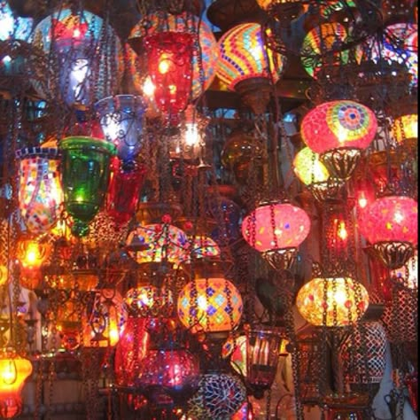 Colored Lights, Colorful Lights, Let There Be Light, Bohemian Home, Lantern Lights, The Ceiling, Bohemian Decor, Boho Decor, Color Me