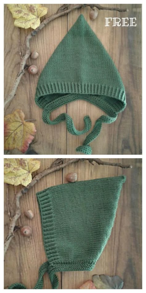 Knit Pixie Hat Free Knitting Pattern - Knitting Pattern Hat Free Knitting Pattern, Baby Hat Knitting Patterns Free, Baby Hat Knitting Pattern, Knitted Hats Kids, Knitting Patterns Free Hats, Baby Hat Patterns, Pixie Hat, Baby Knitting Patterns Free, Haken Baby