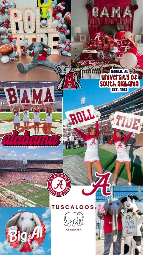 Softball Mom Bag, Alabama Wallpaper, Roll Tide Football, University Of South Alabama, Alabama College, Alabama Football Roll Tide, College Cheerleading, Bama Girl, Bama Football