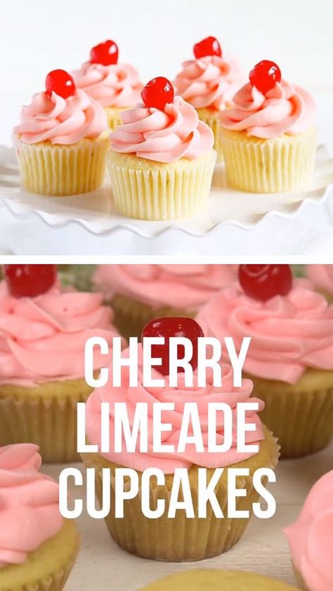 Cherry Limeade Cupcakes, Recipes Cupcakes, Easy Cupcake Recipes, Torte Cupcake, Cherry Limeade, Savory Cakes, Cupcake Flavors, Easy Cupcakes, Cupcake Decorating