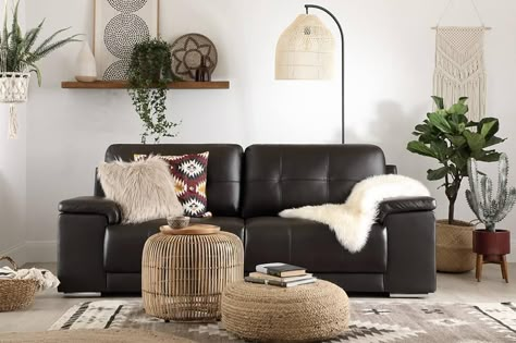 Black Leather Sofa Living, Black Sofa Decor, Black Leather Sofa Living Room, Black Leather Couch Living Room, Leather Sofa Decor, Black Sofa Living, Leather Couch Living Room Decor, Black Sofa Living Room Decor, Black Couch Living Room