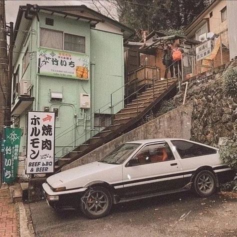 Toyota Ae86, Fotografi Vintage, Nissan 240sx, Initial D, Street Racing Cars, Japan Aesthetic, Ae86, Aesthetic Japan, Street Racing