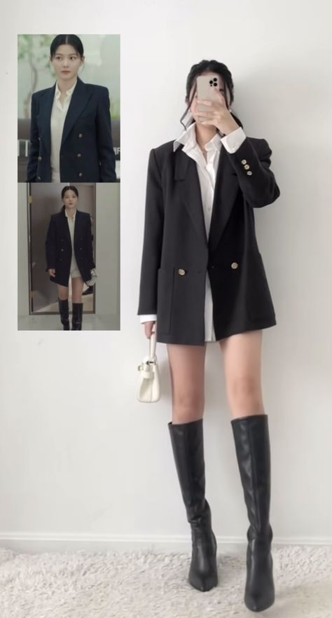 fitswithval insta Ceo Aesthetic Outfit, Kpop Office Outfit, Korean Interview Outfit, Korean Women Fashion Classy, Kdrama Business Outfit, Ceo Women Outfit, Do Dohee Outfits, Do Dohee Outfit My Demon, Ceo Aesthetic Woman Outfit