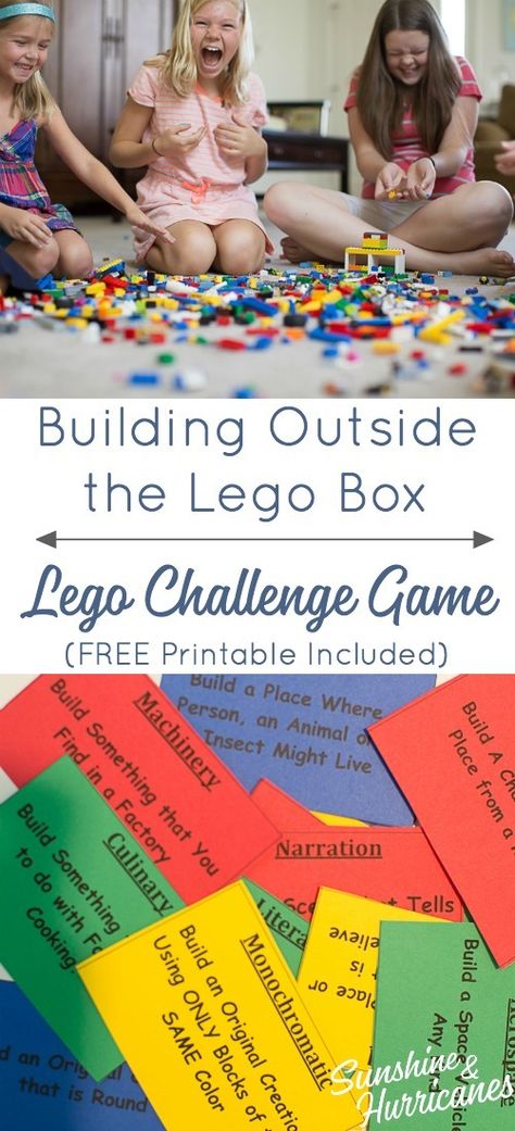 Lego Printables, Lego Boxes, Lego Challenge, Lego Club, Lego Activities, Lego Games, Challenge Games, Lego Party, Games For Teens