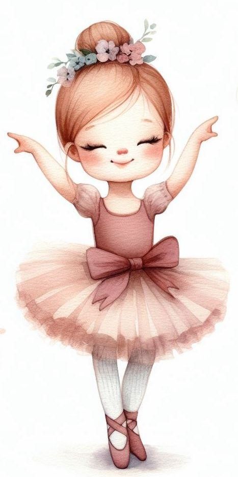 Ballerina Clipart, Cute Ballerina, Mural Stencil, Minimalist Tattoos, Baby Clip Art, Kids Room Wall, Art Cute, Kids Room Wall Art, Cute Images