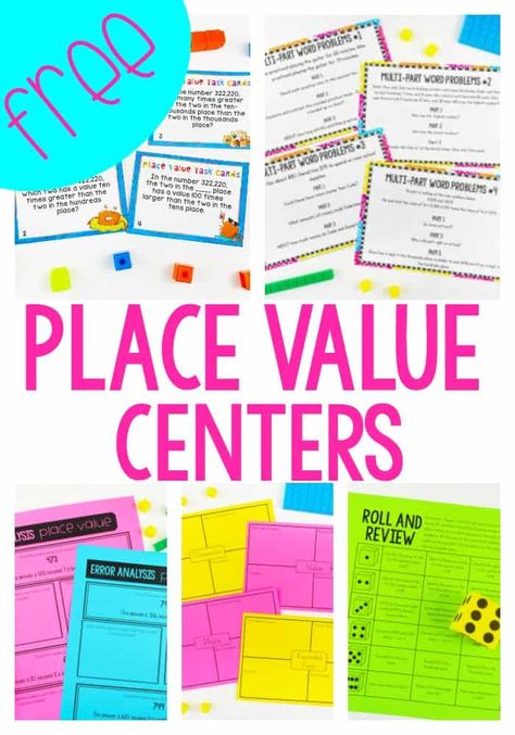 Place Value Intervention, Teaching Place Value 3rd, Operations And Algebraic Thinking 3rd Grade, 3rd Grade Place Value Activities, Third Grade Math Centers Free, Grade 3 Place Value Activities, Place Value Third Grade, Place Value Games 3rd, Third Grade Centers Ideas