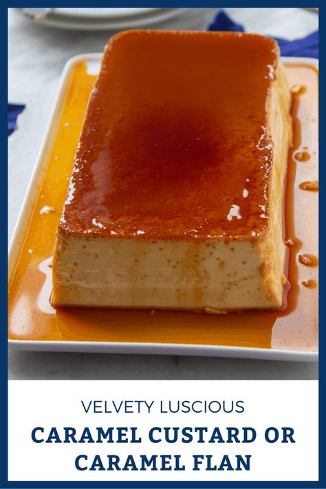 Jelly Recipes Desserts, Caramel Custard Recipe, Flan Recipe Easy, French Yogurt Cake, Pakistani Desserts, Caramel Custard, Caramel Flan, Custard Pudding, Custard Desserts