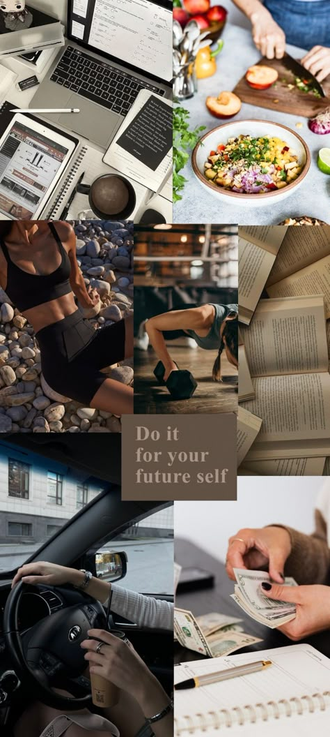 Dream Board Background, Working Women Vision Board, Goal Setting Wallpaper, Life Goals Vision Board Ideas, In Your 30s Vision Board, Fitness Motivation Wallpaper Collage, Goal Reminder Wallpaper, Fitness Goal Wallpaper, Vision Board Self Employed