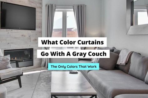 What Color Curtains Go With A Gray Couch? (Timeless Colors) - Craftsonfire Curtain Ideas With Grey Sofa, Curtains For Grey Couch Living Room, Curtains That Go With Grey Couch, Grey Sofa And Curtains, Grey Couch And Curtain Ideas, Curtains To Make Grey Sofa, Curtains For Grey Sofa Living Room, Living Room Curtains Grey Couch, Curtains Living Room With Grey Sofa