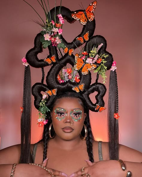 Hair Expo, Beauty Content Creator, High Fashion Hair, Drag Wigs, Brow Pen, Beauty Content, Editorial Hair, Fantasy Hair, Orange You Glad