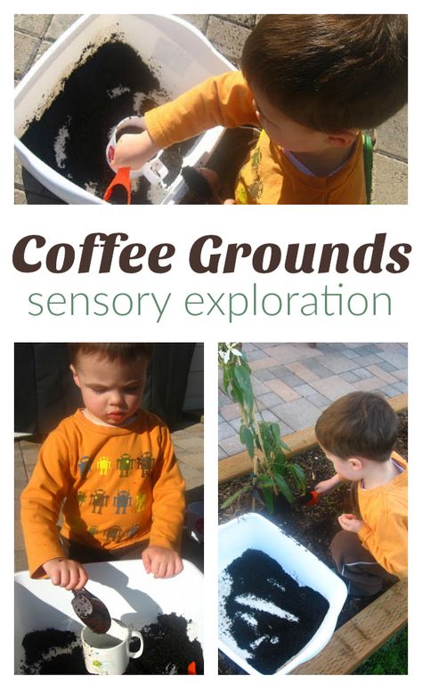 Coffee Sensory Bin, Outdoor Toddler Activities, Activities For Daycare, Autumn Eyfs, Sensory Play For Babies, Cocoa Krispies, Sensory Tub, Kindergarten Projects, Preschool Sensory