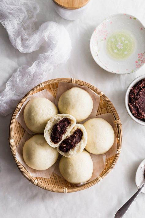 Steamed Red Bean Paste Buns | Sift & Simmer Red Bean Paste Buns, Bean Paste Buns, Pao Recipe, Steam Buns Recipe, Red Beans Recipe, Moo Shu, Sweet Lunch, Sweet Red Bean Paste, Adzuki Beans