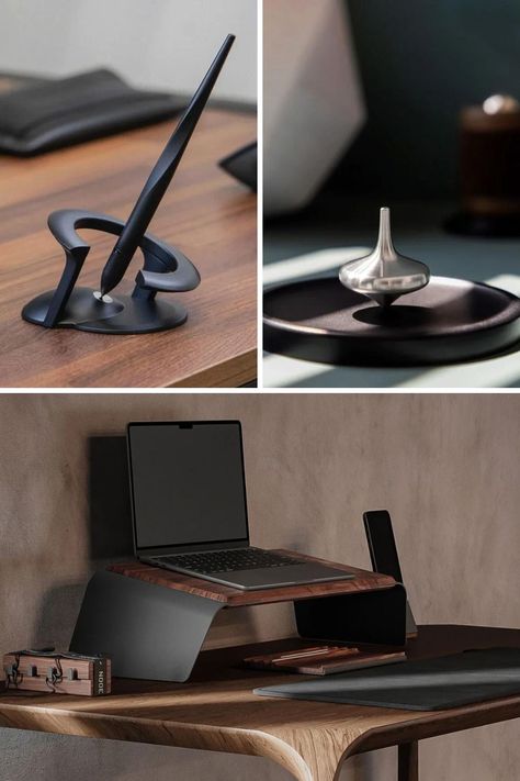 Office Gadgets Accessories, Tech Home Office, Cool Office Gadgets, Work Desk Organization, Desk Accesories, Man Desk, Cool Desk Accessories, Desk Gadgets, Desktop Gadgets