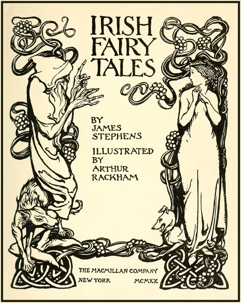 Arthur Rackham "Irish Fairy Tales - Title page" 1920 | Flickr Irish Fairy, Illustration Art Nouveau, Irish Mythology, 동화 삽화, Arthur Rackham, Fairytale Illustration, Fairytale Art, Folk Tales, Book Illustrations