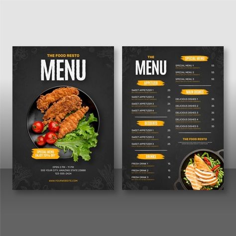 Healthy Restaurant Food, Sweet Appetizer, Sushi Menu, Menu Card Design, Burger Menu, Menu Flyer, Healthy Food Menu, Food Menu Template, Healthy Restaurant