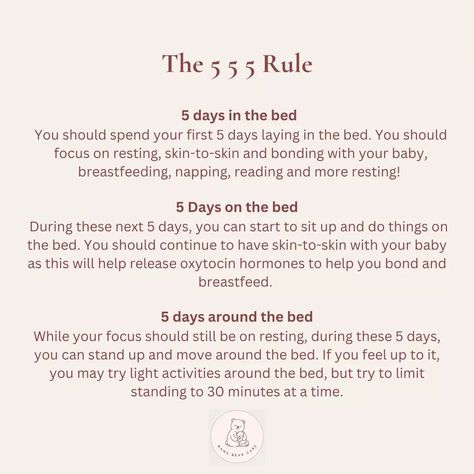 555 Rule Postpartum, 5-5-5 Rule Postpartum, 5 5 5 Postpartum, 555 Postpartum Rule, First 40 Days Postpartum, Postpartum Prep, Hot Moms Club, Midwifery Student, Doula Care