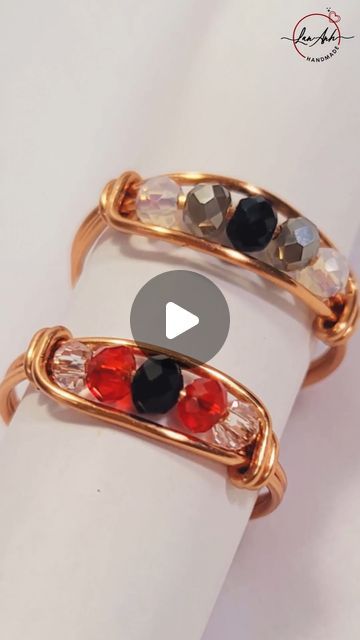 Diy Wire Jewelry Rings Easy, Diy Wire Wrapped Rings Tutorials, Diy Wire Rings Tutorial, Rings For Beginners, Simple Wire Jewelry, Handmade Rings Tutorial, Wire Wrapped Jewelry Rings, Handmade Rings Wire, Izrada Nakita