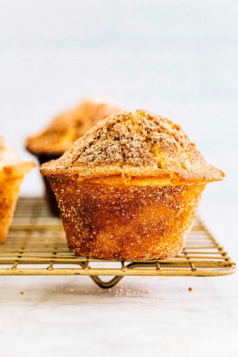 Bakery Style Snickerdoodle Muffins » Hummingbird High Overnight Breakfast Casseroles, Breakfast Breads And Muffins, Pastries Breakfast, Snickerdoodle Muffins, Breakfast Brownies, Ham Breakfast, Overnight Breakfast, Levain Bakery, Snickerdoodle Recipe