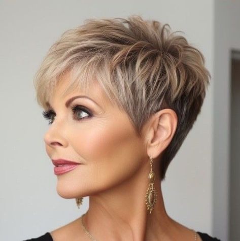 Fine Hair Cuts, Pixie Haircut Fine Hair, Short Spiked Hair, Short Silver Hair, Short Hair Images, Short Hair Pixie Cuts, Spiked Hair, Messy Short Hair, Hair Cuts For Women