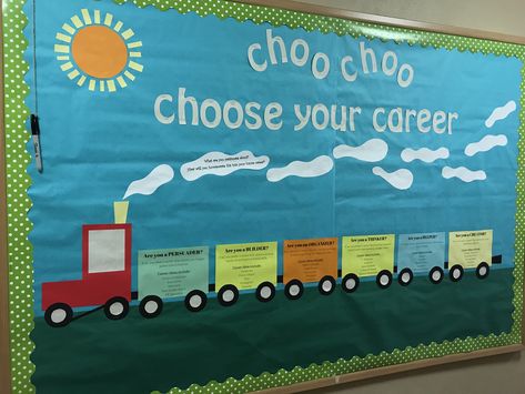 Career bulletin board. Career Development Bulletin Board Ra, Career Bulletin Boards, Counselor Bulletin Boards, Mindset Bulletin Board, Middle School Bulletin Boards, Counseling Bulletin Boards, Growth Mindset Bulletin Board, High School Bulletin Boards, Elementary Bulletin Boards