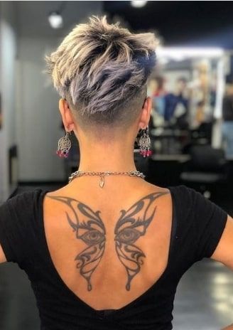 Pixie Undercut - Makeup Wearables Short One Side Haircut, Undercut Pixie Back View, Women’s Short Undercut, Shaggy Undercut Pixie, Long Pixie Shaved Sides, Short Hairstyle Women Asymmetrical, Short Hair Buzzed Sides For Women, Pixie Shaved Sides Edgy, Short Hairstyle Women Undercut Edgy