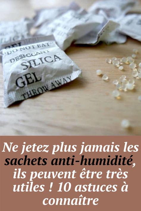 La prochaine fois que vous vous achèterez une paire de baskets, pensez à bien garder ces petits sachets anti-humidité, car ils peuvent s’avérer extrêmement utiles. Silica Gel, Sachets, Fun Diys, Helpful Hints, Baskets, Couture, Cars, Organisation