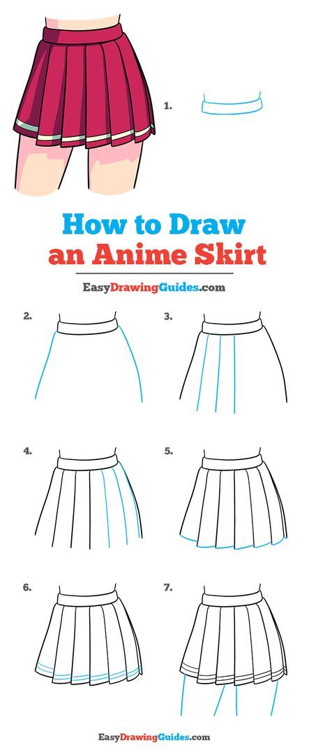 Anime Skirt Drawing Lesson. Free Online Drawing Tutorial for Kids. Get the Free Printable Step by Step Drawing Instructions on https://easydrawingguides.com/how-to-draw-an-anime-skirt/ . How To Draw Skirts Anime, How To Draw Anime Clothes, How To Draw Anime Skirt, How To Draw Anime Body Step By Step Easy, How To Draw Anime Bodies Step By Step, How To Draw Anime Easy For Beginners, Body Drawing Tutorial With Clothes, Anime Body Drawing Tutorial Step By Step, Anime Drawings Tutorials Clothes