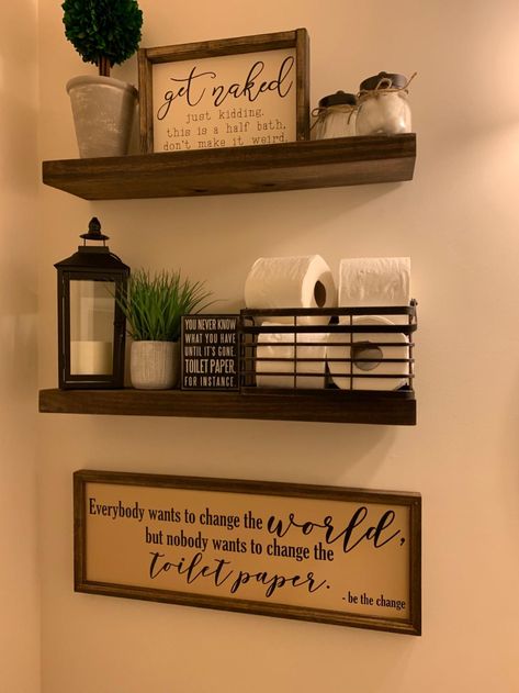 Qtip Organization, Qtip Storage Ideas, Farmhouse Rustic Bathroom, Mason Jar Bathroom Decor, Apothecary Jars Bathroom, Half Bath Ideas, Cotton Ball Holder, Bathroom Vanity Storage, Guest Bathroom Decor