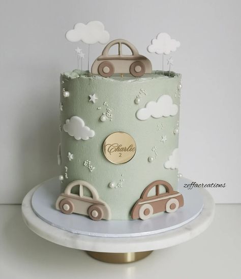 ꜰᴀɪᴢᴀʜ ᴋʜᴀɴ | ᴄᴀᴋᴇᴅᴇꜱɪɢɴᴇʀ | How cute is this vroom vroom cake for Charlie's 2nd birthday? 😍 The combination of Sage green and Beige is one of my favorite and I was… | Instagram Sage Green And Beige, Green Birthday Cakes, Toddler Birthday Cakes, Rodjendanske Torte, Acrylic Name Plate, Second Birthday Cakes, Boys 1st Birthday Cake, Baby Boy Birthday Cake, Cars Birthday Cake