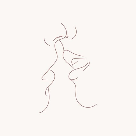 Kiss Drawings Minimalist, Kissing Outline, Drawing Of Kissing, Lesbian Line Art Drawing, Body Line Art Couple, Line Art Kissing, Kiss Line Drawing, Lesbian Line Art, Kissing Line Art