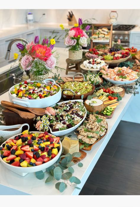 Salad Buffet, Party Food Buffet, Food Buffet, Buffet Set, Charcuterie Inspiration, Brunch Buffet, Wedding Buffet, Grazing Table, Snack Table