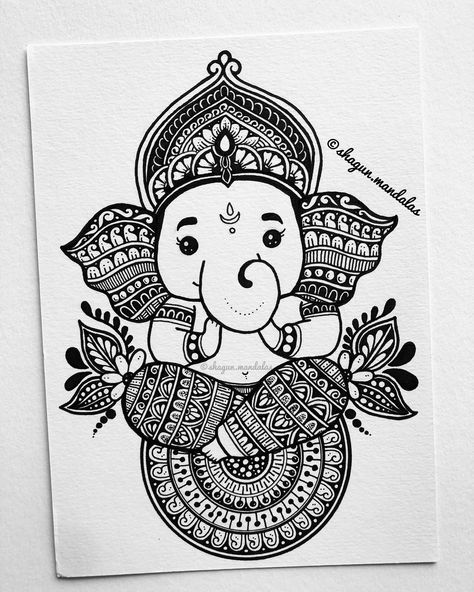 May Lord Ganesha 🐘 remove all hurdles from your path and bless you with joy and prosperity. 🙏🕉 ✨✨ ✨✨ DO NOT COPY MY GANESHA ART! ✨✨ - Book a one to one session with me to learn Ganesha mandala art ♥️ DM for price and timing! . . #ganpatibappamorya #artwork #artist #mandala #doodle #ganesha #ganeshatattoo #lordganesha #ganeshaart #tattooideas #mandalas #mandalasbyshagun #mandalaart #ganeshart #inkart #inkwork #inkartwork #explorepage #viralart Mandala Art Of Ganesh, Ganesha Mandala Art Easy, Doodle Ganesha, Ganesh Ji Mandala Art, Ganesha Doodle, Ganesh Mandala Art, Ganesha Mandala Art, Ganesh Ji Drawing, Ganesh Mandala