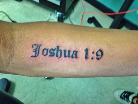 Old English Joshua 1:9 Joshua 1 9 Tattoo Men, Joshua 1 9 Tattoo, Old Tattoos, Side Tattoos, Tattoo Cover-up, Cover Up Tattoos, Thigh Tattoo, Wrist Tattoos, Tattoo Sketches