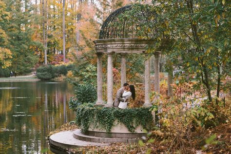 Engagement Photos In Philadelphia, Philadelphia Photoshoot Locations, Engagement Photos Longwood Gardens, Philadelphia Engagement Shoot, Bridgerton Engagement Shoot, Philadelphia Wedding Photos, Gazebo Engagement Pictures, Longwood Gardens Engagement Photos, Longwood Gardens Photoshoot