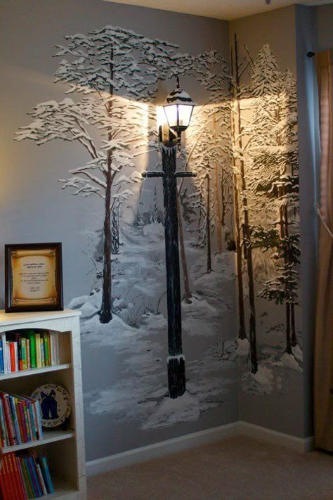 Narnia Room, Takken Decor, Forest Mural, Tree Wall, Design Case, Boho Home, Narnia, 인테리어 디자인, Kids Rooms