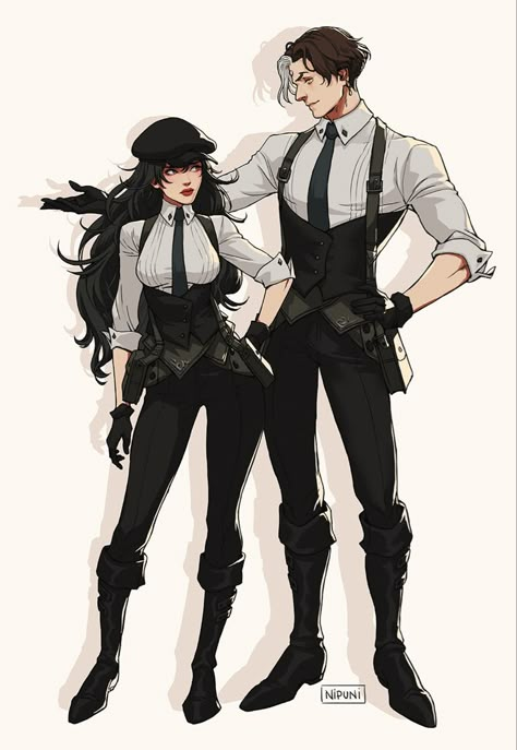 Black Detective Outfit, Women In Suits Drawing, Detective Art Character Design, Detective Poses, Detective Outfit Female, Modern Detective, Detective Oc, Detective Outfit, Spy Outfit