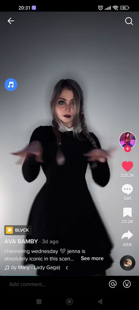 Wednesday Addams cosplay on Tik Tok Wednesday Addams Cosplay, Wednesday Addams, Lady Gaga, Tik Tok, Makeup, Make Up