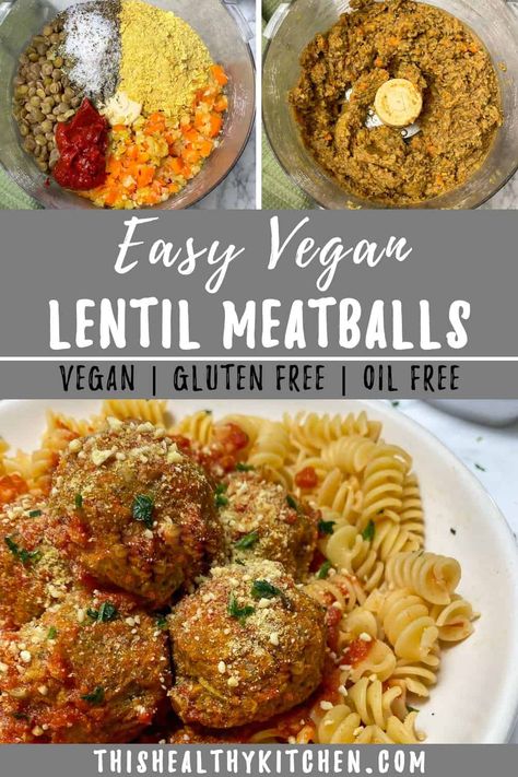 Vegan Lentil Meatballs, Veggie Balls, Pasta And Sauce, Lentil Meatballs, Vegetarian Meatballs, Simple Appetizer, Potato Noodles, Vegan Lentil, Vegan Meatballs