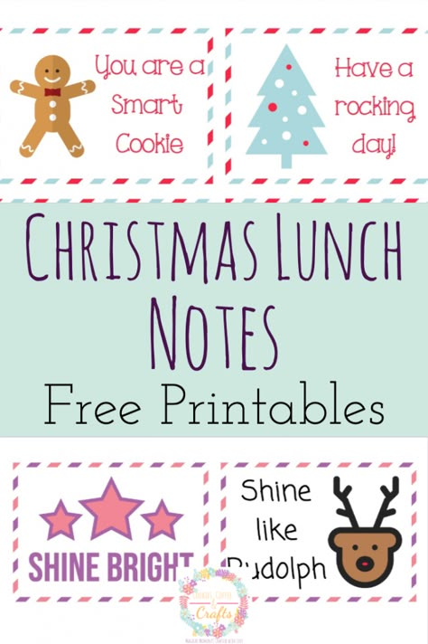 Give your kids a cute and sweet printable Christmas lunch note this year and it's free! #FreePrintable #Printable #Christmasforkids #ChristmasPrintable #LunchBoxNotes #lUnchBoxNotesforKids #kids Christmas Lunch Notes, Printable Lunch Notes, Notes For Kids Lunches, Lunchbox Cards, Diy Crafts For Christmas, Lunchbox Notes For Kids, Teacher Lunches, Kids Coping Skills, Lights Signs