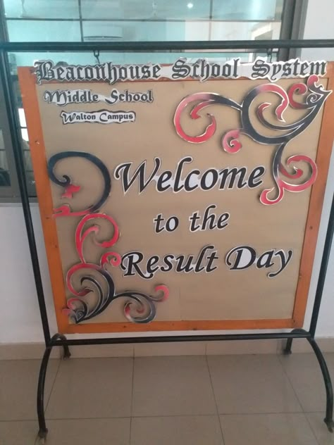 welcome result day board Result Day Decoration School, Ptm Boards Decoration Ideas, Result Day Board Decoration Ideas, Board Boundary Decoration Ideas, Annual Result Day Board Decoration, Result Day Decoration Ideas In School, Welcome To Ptm Board Decoration, Bulliten Board Design, Welcome Board Decoration Ideas School