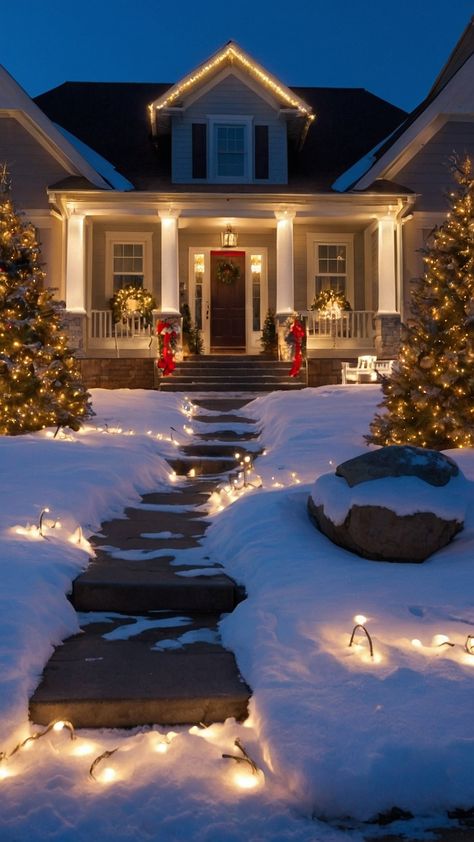 Transform your house into a winter wonderland with the best outdoor Christmas lights ideas From classy LED designs to rustic DIY decorations find inspiration for red and white multicolor displays in this festive photo shoot Diy Outdoor Christmas Lights, Best Outdoor Christmas Lights, Christmas Lights On House Exterior, Christmas Lights On House, Outdoor Christmas Lights Ideas, Giant Candy Cane, Tree Deck, Christmas Lights Ideas, Christmas House Lights