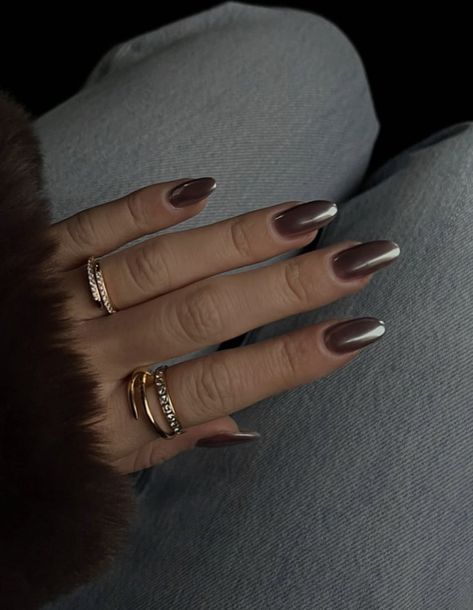 Chrome Fall Nails, Brown Chrome Nails, Cafe Chocolate, Brown Chrome, Nails For Fall, Short Gel Nails, Claw Nails, Beige Nails, Nails Now