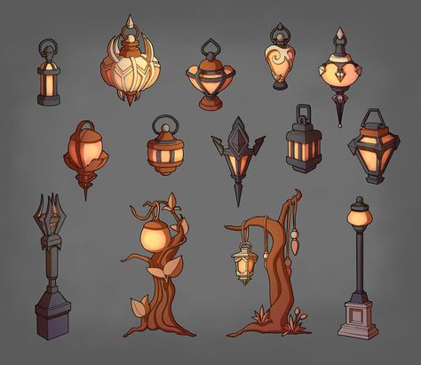 ArtStation - Sketches (environment props), Mariia Markina Environment Props Concept Art, Prop Design Concept Art, Game Props Concept Art, Game Assets Concept Art, Prop Drawing, Prop Concept, Portfolio Reference, Blender Character Modeling, 3d Reference