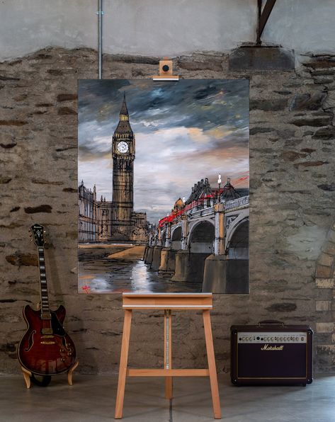 40″ x 50″, Mixed media original painting on boxed canvas

Looking across the Thames towards Big Ben and Westminster, the moody evening light soaks the scene in subtle copper, bronze, and gold tones.

Available to purchase on paulkenton.com Acrylic Painting On Big Canvas, Canvas Painting Ideas Big, Paintings On Big Canvas, Acrylic City Painting, Painting On Big Canvas, Painting Ideas On Big Canvas, Big Acrylic Painting, City Canvas Painting, Big Canvas Painting