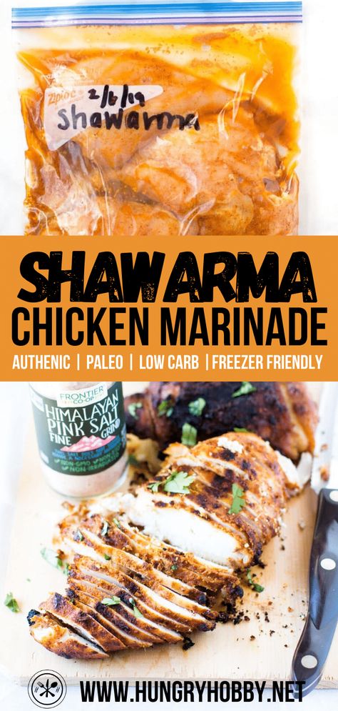 Chicken Shawarma Marinade, Paleo Chicken Marinade, Shawarma Marinade, Grilled Chicken Marinade Recipes, Mediterranean Salad Recipe, Grilled Chicken Marinade, Chicken Shawarma Recipe, Healthy Sauces, Shawarma Recipe