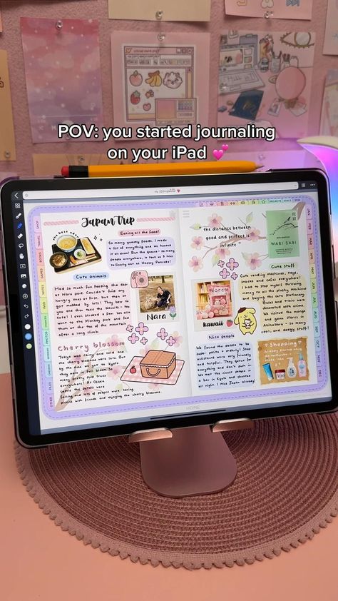 Free Digital Planner Templates Journal Ipad Aesthetic, Cute Ipad Planner, Stickers On Ipad Aesthetic, Best Ipad Pro Apps, How To Journal On Ipad, Ipad Journaling Aesthetic Ideas, Travel Digital Planner, How To Make Stickers On Ipad, What To Do With An Ipad