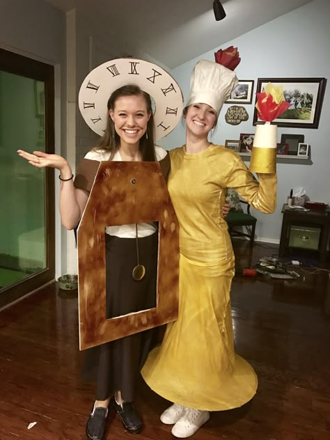 Cogsworth and Lumiere DIY Halloween costumes Beast Costume Diy, Diy Beauty And The Beast Costumes, Cogsworth Costume, Beauty And The Beast Jr, Beauty And The Beast Diy, Beauty And The Beast Costumes, The Beast Costume, Beauty And The Beast Costume, Beauty And The Beast Theme