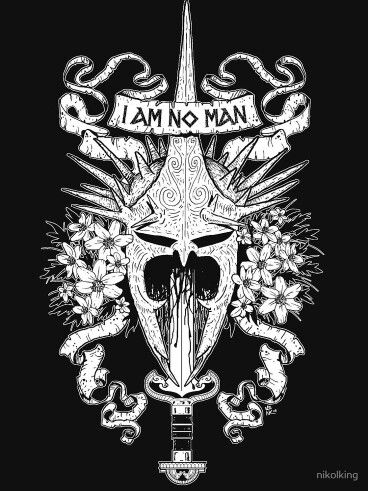 I am no man Hobbit Tattoo, I Am No Man, Lotr Tattoo, Lord Of The Rings Tattoo, Lotr Art, Ring Tattoos, Jrr Tolkien, J R R Tolkien, The Lord Of The Rings